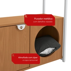 Estante Kappesberg PET LI060 Canela/Branco SE