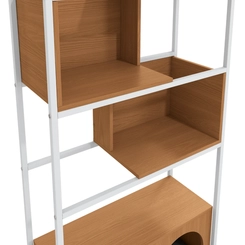 Estante Kappesberg PET LI060 Canela/Branco SE