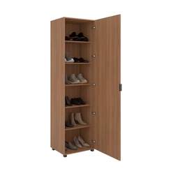 Sapateira 1 Porta com Espelho 60cm Telasul Versa 702022-02 Freijó