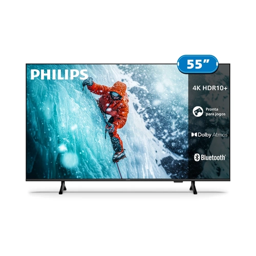 Smart TV 55'' 4K UHD Philips 55PUG7300/78 Preta Bivolt