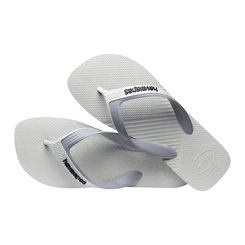 Chinelo Masculino Havaianas Dual 4145602 Branco/Cinza