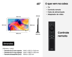 Smart TV 65'' 4K MiniLED Samsung UN65M75HAGXZD Preto Bivolt