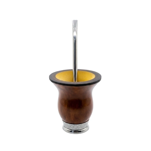 Kit Cuia e Bomba Inox Chimarrão Taura 674 Marrom