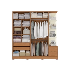 Guarda-Roupa 4 Portas 3 Gavetas Kappesberg CB03T593 Canela/Off White SE