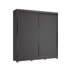 Guarda-Roupa 2 Portas de Correr 6 Gavetas Kappesberg CB03T592 Grafite/Canela SE