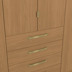 Guarda-Roupa 6 Portas 4 Gavetas Kappesberg CB03T585 Canela SE