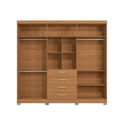 Guarda-Roupa 6 Portas 4 Gavetas Kappesberg CB03T585 Canela SE