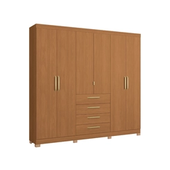 Guarda-Roupa 6 Portas 4 Gavetas Kappesberg CB03T585 Canela SE