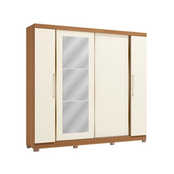 Guarda-Roupa 4 Portas 3 Gavetas Kappesberg CB01T591 Canela/Off White SE