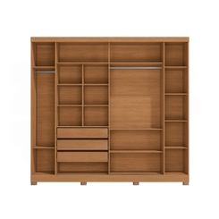 Guarda-Roupa 4 Portas 3 Gavetas Kappesberg CB01T591 Canela/Off White SE