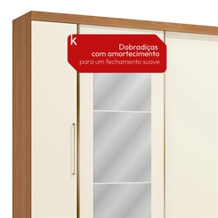 Guarda-Roupa 4 Portas 3 Gavetas Kappesberg CB01T591 Canela/Off White SE