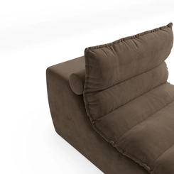 Poltrona Estofada Kappesberg Verso A033 Suede Marrom SE