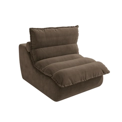 Poltrona Estofada Kappesberg Verso A033 Suede Marrom SE