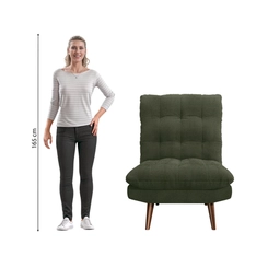 Poltrona Estofada Fixa Kappesberg Ibiza A083 Mescla Verde SE