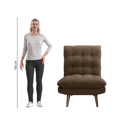 Poltrona Estofada Fixa Kappesberg Ibiza A082 Taupe SE