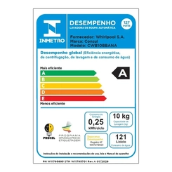 Máquina de Lavar 10kg 16 Programas Consul CWB10BB Branca