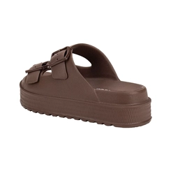Rasteira Feminina Plataforma Moleca 5577-100 Chocolate