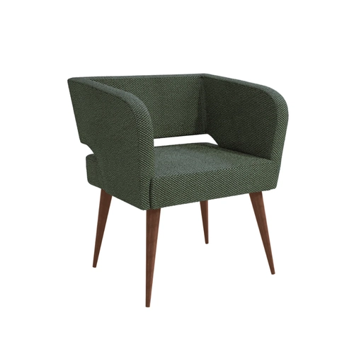 Poltrona Estofada com Braço Kappesberg Antara A083 Verde SE
