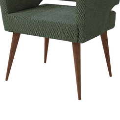 Poltrona Estofada com Braço Kappesberg Antara A083 Verde SE