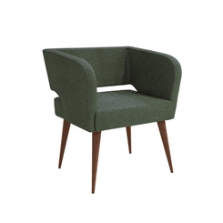 Poltrona Estofada com Braço Kappesberg Antara A083 Verde SE