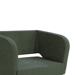 Poltrona Estofada com Braço Kappesberg Antara A083 Verde SE
