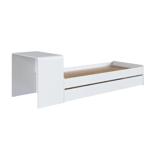 Cama Infantil com Escrivaninha e Cama Auxiliar Completa Móveis CV030 Branco SE