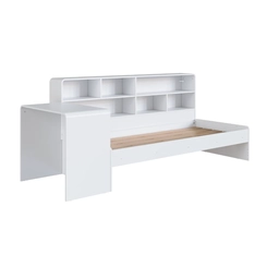Cama Infantil Montessoriana com Escrivaninha e Estante Completa Móveis CV031 Branco SE