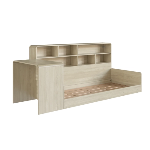 Cama Infantil Montessoriana com Escrivaninha e Estante Completa Móveis CV031 Carvalho Aragauaia SE