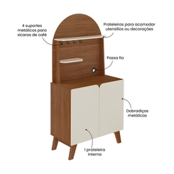 Aparador Cantinho do Café Artely Viena 4631 Cedro/Off White SE