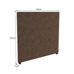 Cabeceira Estofada Casal Kappesberg 140-A033 Marrom SE