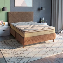Cabeceira Estofada Queen Size Kappesberg 160-A033 Marrom SE