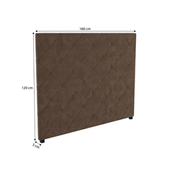 Cabeceira Estofada Queen Size Kappesberg 160-A033 Marrom SE