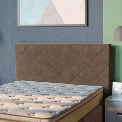 Cabeceira Estofada Queen Size Kappesberg 160-A033 Marrom SE