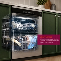 Lava-Louças 14 Serviços com Smart Sensor Brastemp BLF60AR Inox SE
