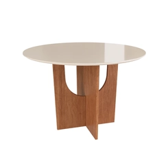 Mesa de Jantar para 4 Lugares Zamarchi 194 Canela/Off White