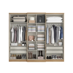 Guarda-Roupa 6 Portas 4 Gavetas THB Valência 5784 Capuccino/Off White SE