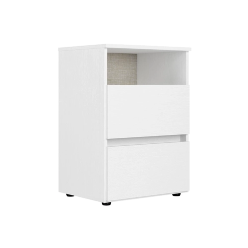 Mesa de Cabeceira 2 Gavetas THB Condessa 5887 Branco SE