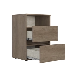 Mesa de Cabeceira 2 Gavetas THB Condessa 5881 Rustic SE