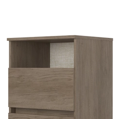 Mesa de Cabeceira 2 Gavetas THB Condessa 5881 Rustic SE