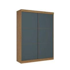 Guarda-Roupa 2 Portas de Correr THB Comfort 5834 Capuccino/Azul/Off White SE