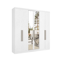 Guarda-Roupa 6 Portas 2 Gavetas THB Presence Full Glass 5827 Branco SE