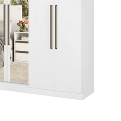 Guarda-Roupa 6 Portas 2 Gavetas THB Presence Full Glass 5827 Branco SE