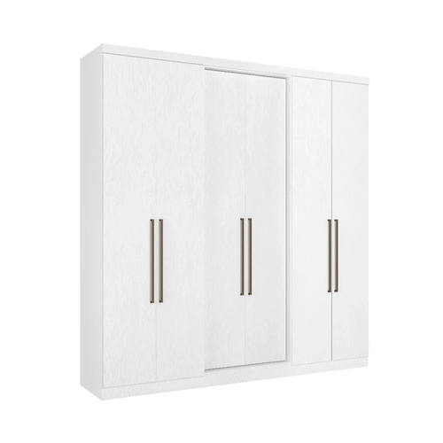 Guarda-Roupa 6 Portas 2 Gavetas THB Presence 5826 Branco SE