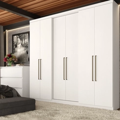 Guarda-Roupa 6 Portas 2 Gavetas THB Presence 5826 Branco SE