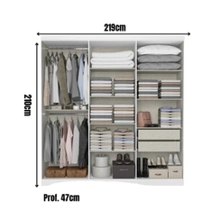 Guarda-Roupa 6 Portas 2 Gavetas THB Presence 5826 Branco SE