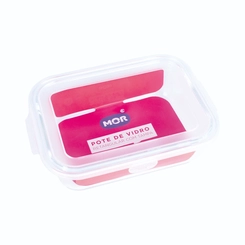 Pote Hermético Retangular com Tampa 640ml Mor 7802 Vidro