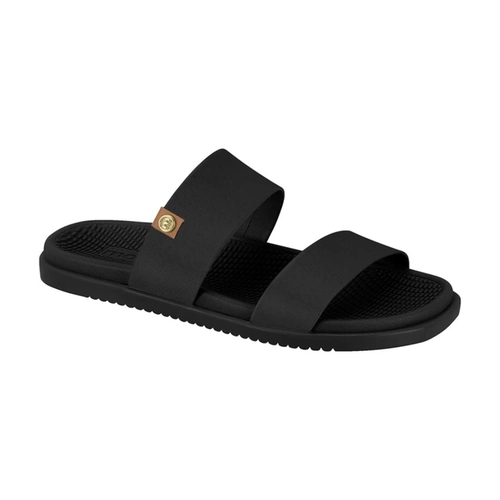 Papete Feminina Tiras Largas Moleca 5582-7800 Preto