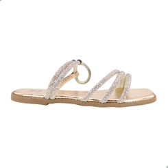 Rasteira Feminina Moleca 5594-31052 Dourada Ouro