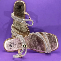 Rasteira Feminina Moleca 5594-31052 Dourada Ouro