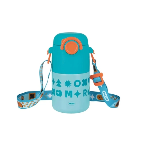 Garrafa Térmica Kids 500ml com Alça Mor 8785 Azul